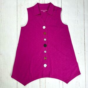 Soft Surroundings NWOT Danielle Button Tank Top Petite XS